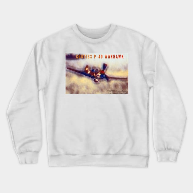 2-Sided P-40 Warhawk Crewneck Sweatshirt by acefox1